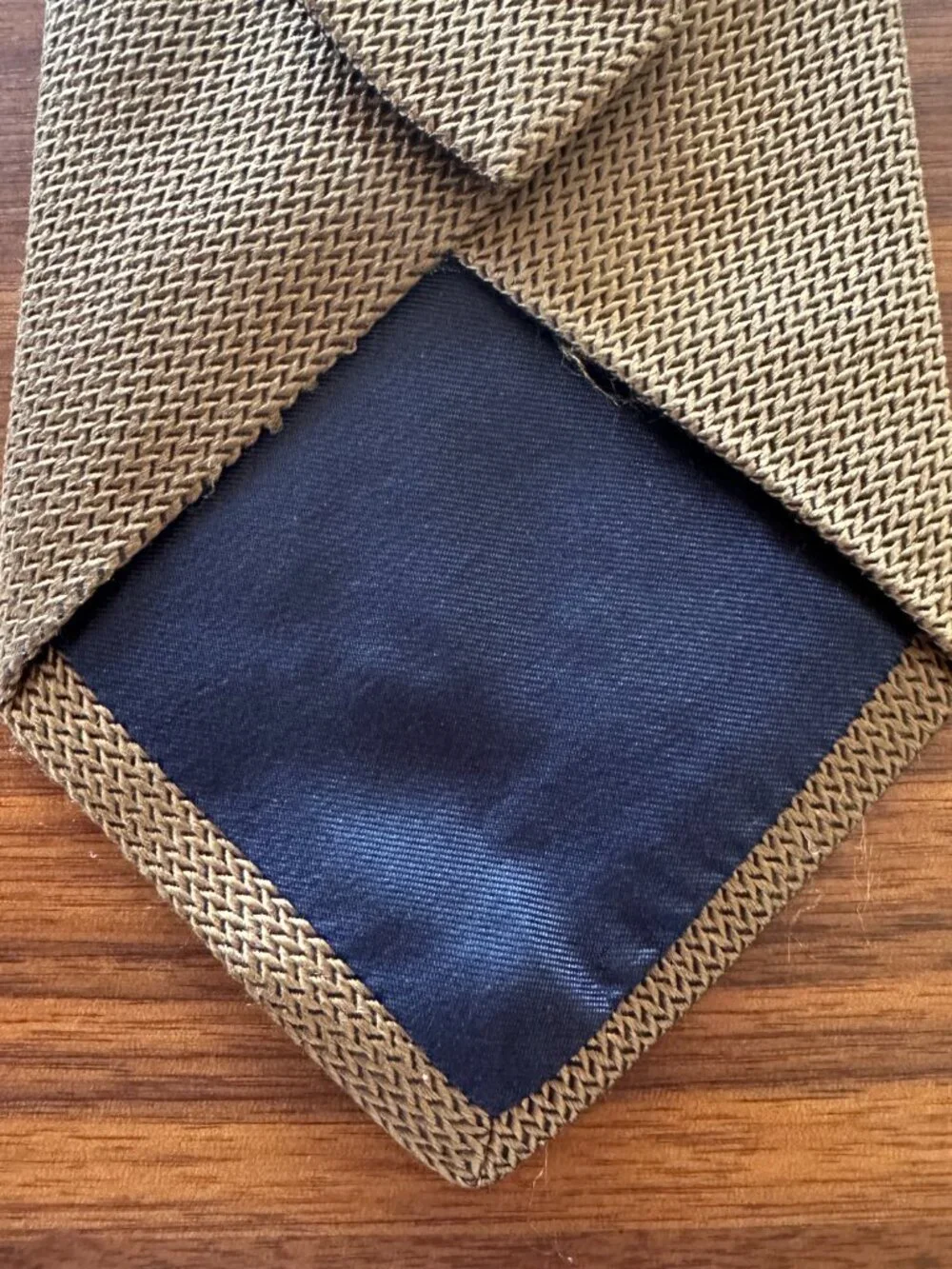 Loro Piana Tan Brown Woven Silk Tie